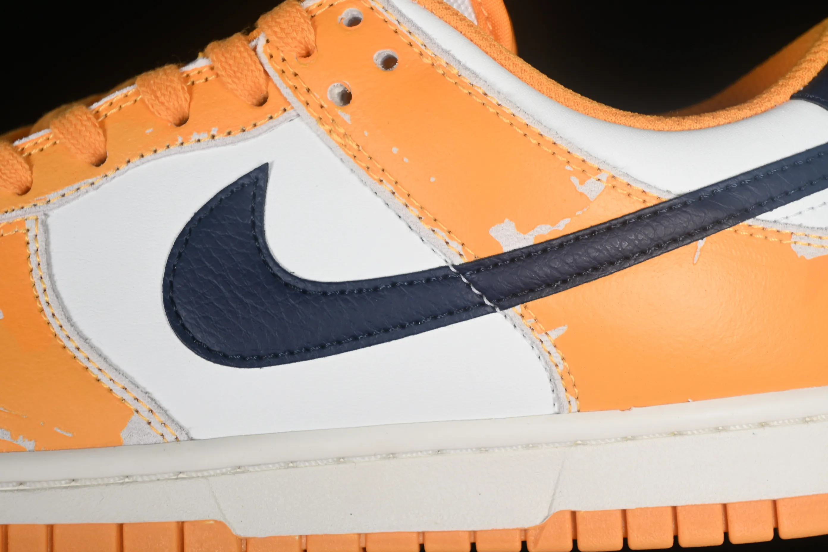All categories Nk SB Dunk series Nk SB Dunk Low low-top sneakers Nk Dunk Low "Wear and Tear" distressed white orange SB low-top sports and leisure sneakers FN3418-100